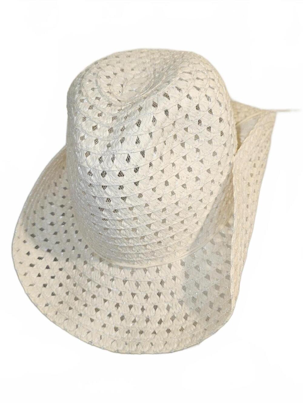 White perforated cowboy hat